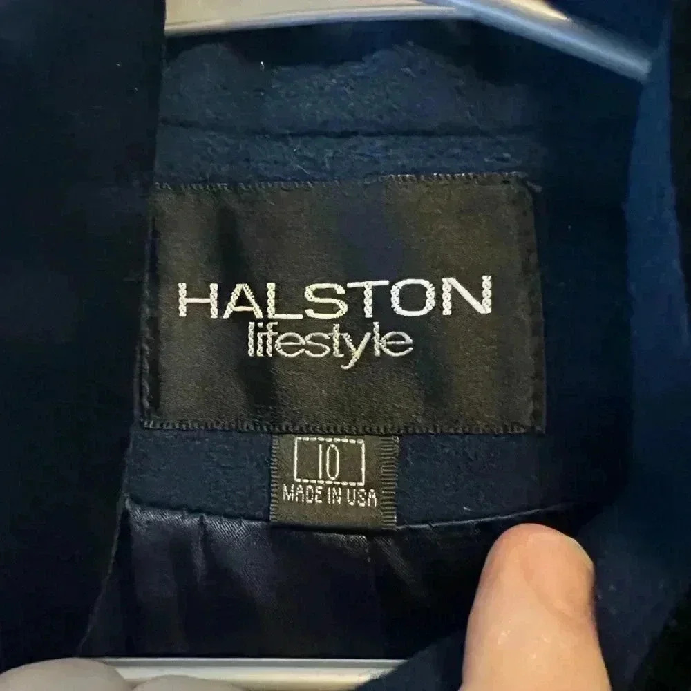 Vintage Halston Lifestyle Long Wool Overcoat  Women’s size 10 - Picture 4 of 10